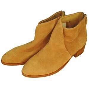 Soludos Venetian Leather Booties In Suede Brown Boots No Insoles Size 7.5